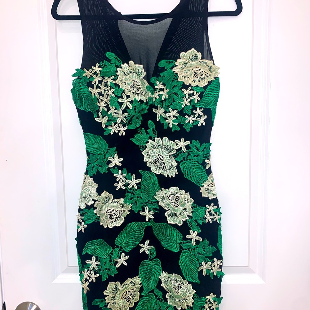 Spring Floral Designer Cocktail Dress